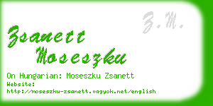 zsanett moseszku business card